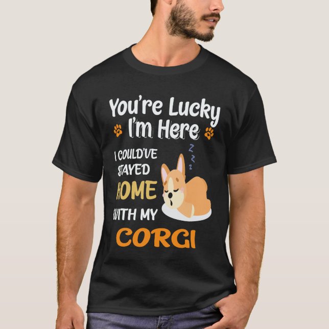 T-shirt 33 Vous êtes un Corgi chanceux (Devant)