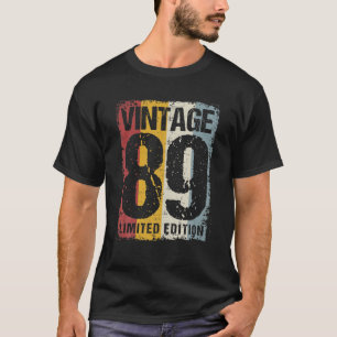 T-shirt 33 Years Old Vintage 1989 33Rd Birthday Decoration