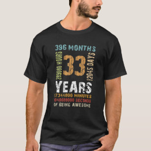 T-shirt 33E Anniversaire 33 Ans Vintage Décor Hommes