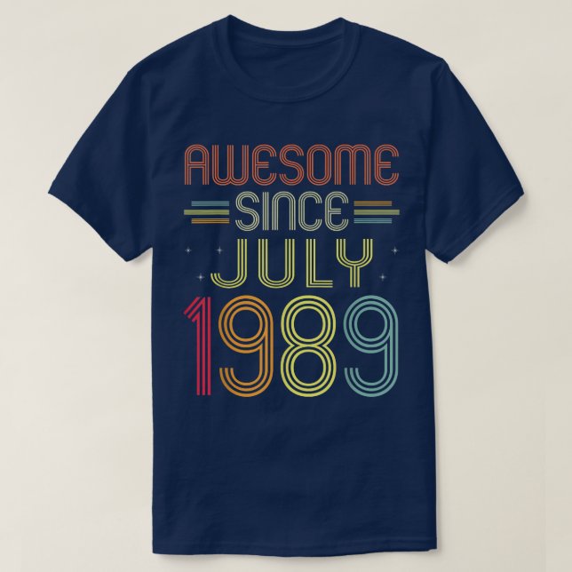 T-shirt 33e anniversaire Dons stupéfiant depuis juillet 19 (Design devant)