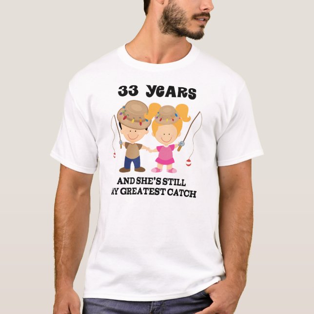 T-shirt 33e anniversaire du Mariage Cadeau pour lui (Devant)