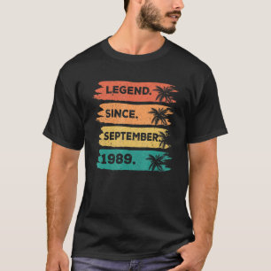 T-shirt 33e anniversaire Retro Légende Vintage depuis sept