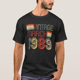 T-shirt 33Rd Birthday Decoration 33 Year Old Gift Vintage