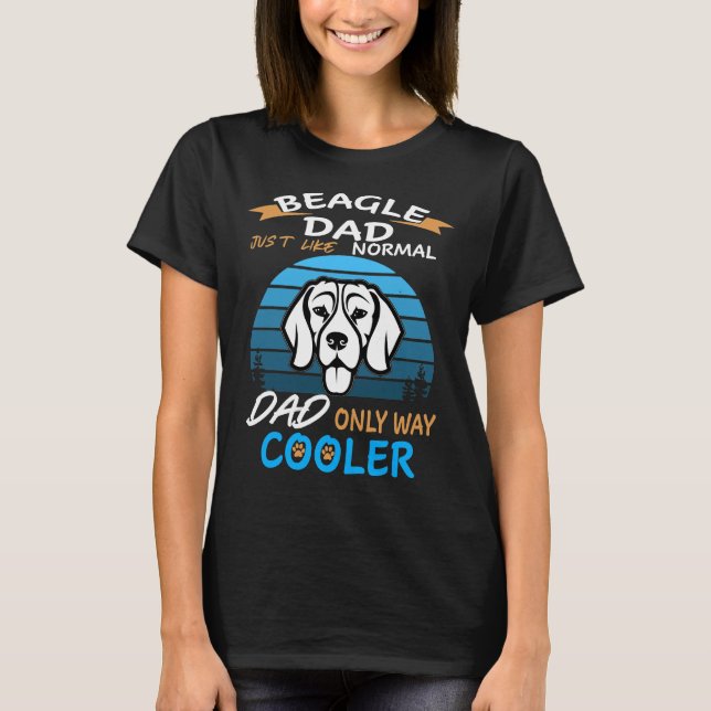 T-shirt 341 Papa - Beagle papa Glacière (Devant)