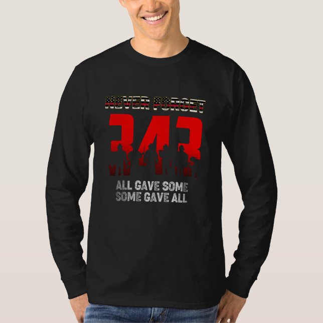 T-shirt 343 Un pompier n'oublie jamais sa chemise 9 11 21e (Devant)