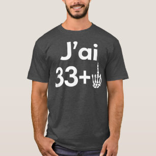 T-shirt 34 Anniversaire Hommes Femmes Squelette Cadeau J'A