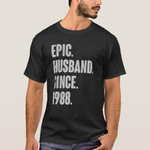 T-shirt 34 Anniversaire Mariage Pour Lui Épique Mari Sinc
