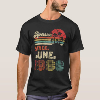 T-shirt 34 Ans Awesome depuis Juin 1988 34ème Anniversaire