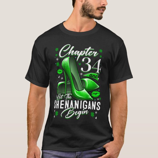 T-shirt 34 Ans Saint Patrick Jour laissez les Shenanigans (Devant)