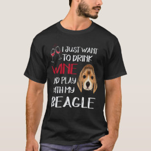 T-shirt 34 Bois du vin et joue avec mon beagle