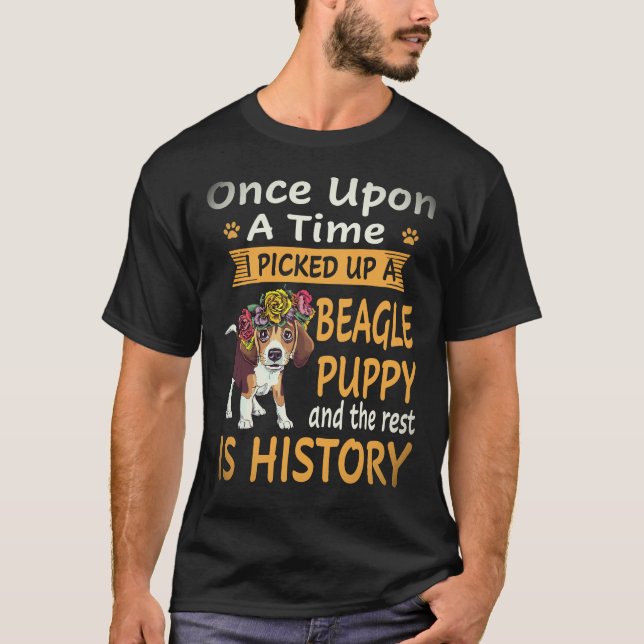T-shirt 34 Il était une fois - Chiot Beagle Beagle (Devant)
