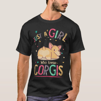 T-shirt 34 Juste une fille qui aime Corgi
