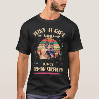 T-shirt 34 Juste une fille qui aime les bergers allemands