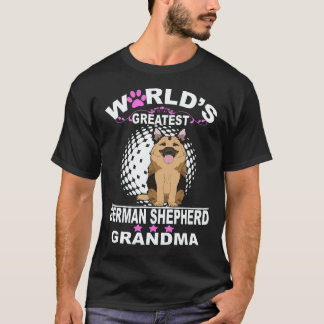 T-shirt 34 Meilleure grand-mère berger allemand du monde B