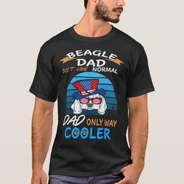 T-shirt 34 Papa - Beagle Papa Glacière Beagle (Devant)