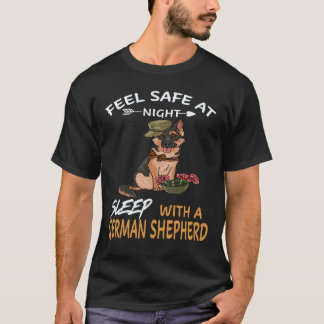 T-shirt 34 Se Sentent En Sécurité La Nuit En Dormant Avec