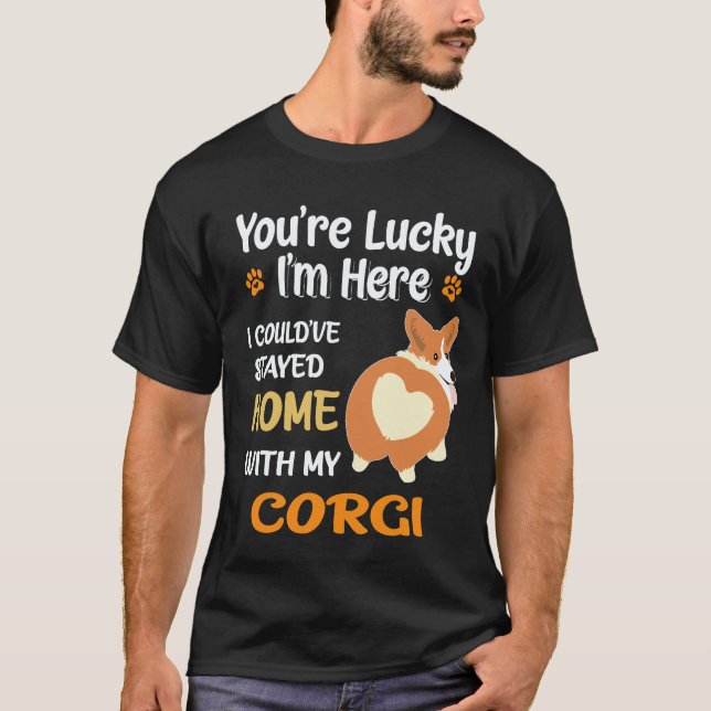 T-shirt 34 Vous êtes un Corgi chanceux (Devant)