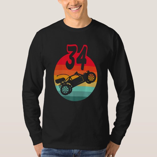T-shirt 34e Anniversaire I Racing Jeu I Remote Control RC (Devant)
