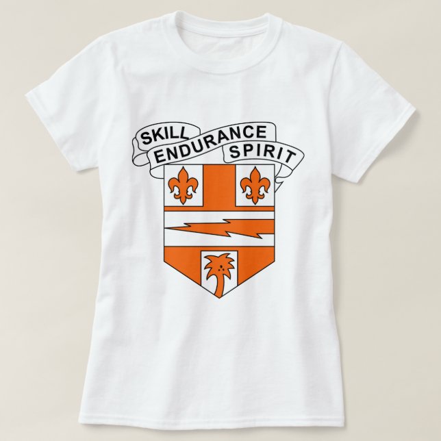 T-shirt 34e bataillon de transmissions - Esprit d'enduranc (Design devant)