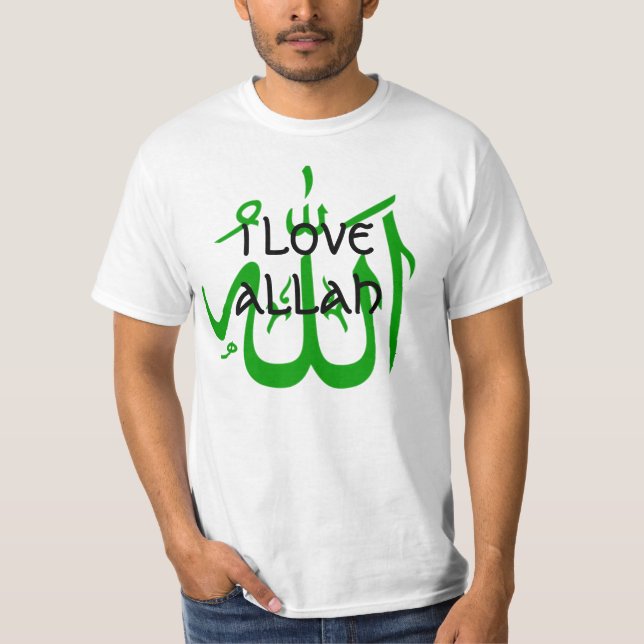 T-shirt 350px-Allah-green_svg, J'AIME ALLAH (Devant)