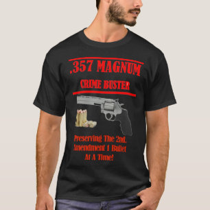T-shirt 357 Magnum Gun Crime Buster Patriotic