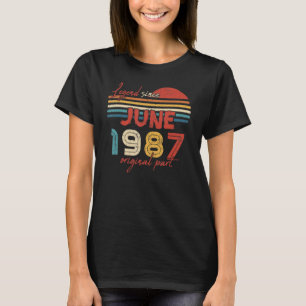 T-shirt 35 Anniversaire Légende depuis juin 1987 Partie or
