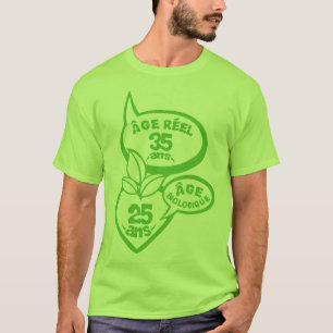 T-shirt 35 ans age reel biologique anniversaire