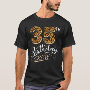 T-shirt 35 ans Anniversaire Empreinte de léopard 35e anniv