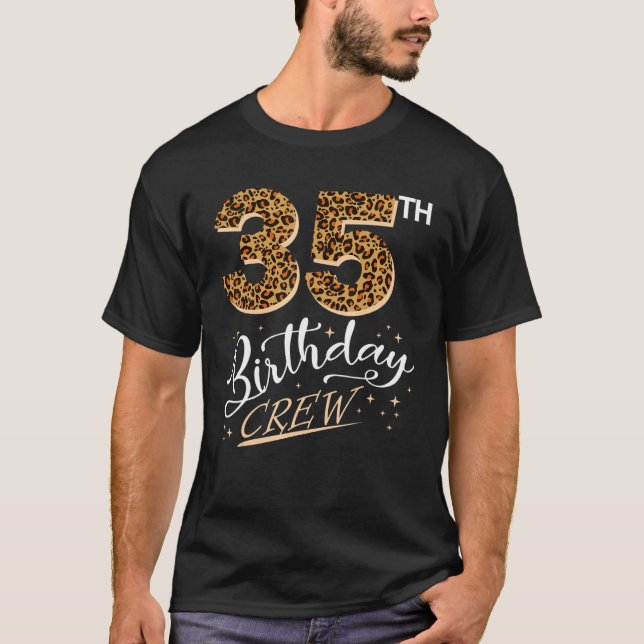 T-shirt 35 ans Anniversaire Empreinte de léopard 35e anniv (Devant)