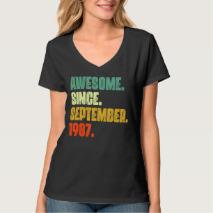 T-shirt 35 Ans Awesome Depuis Septembre 1987 35th 2