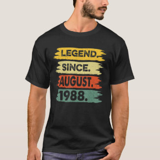 T-shirt 35 ans de légende depuis août 1988 35e anniversair