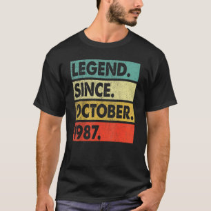 T-shirt 35 ans de légende depuis octobre 1987 35e naissanc