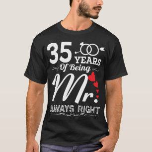 T-shirt 35 Ans De M. Husband 35E Anniversaire