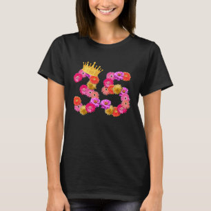 T-shirt 35 Ans Flower Crown Son 35e Birt