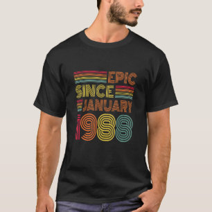 T-shirt 35 Ans Incroyable Depuis Janvier 1988 35e Naissanc