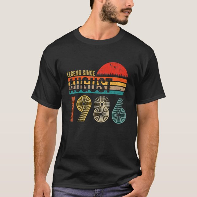 T-shirt 35 Ans Retro Anniversaire Cadeau Légende depuis Au (Devant)