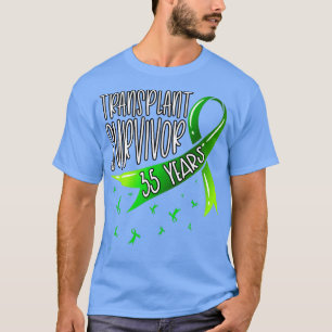 T-shirt 35 ans Transplant d'organes Survivant du Ruban ver