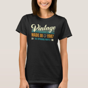 T-shirt 35 Ans Vintage 1987 Parties originales 35e Birt