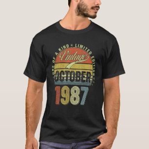 T-shirt 35 Ans Vintage Octobre 1987 35e Anniversaire Moi