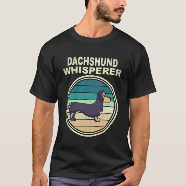 T-shirt 35 Chuchoteur de Dachshound Vintage (Devant)