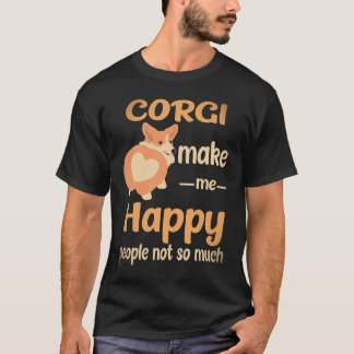 T-shirt 35 Corgi Me Rendent Heureux Les Gens Pas Tant Que