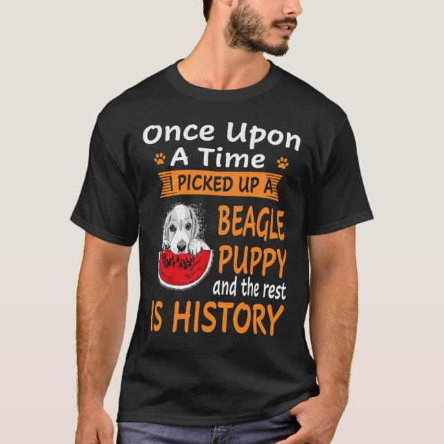 T-shirt 35 Il était une fois - chiot Beagle Beagle (Devant)