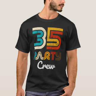T-shirt 35 membres d'équipage de 35 ans Vintage 1988 35e a