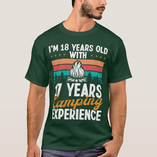 T-shirt 35 Year Old Camper Mountains Camping 35 Birthday g (Devant)