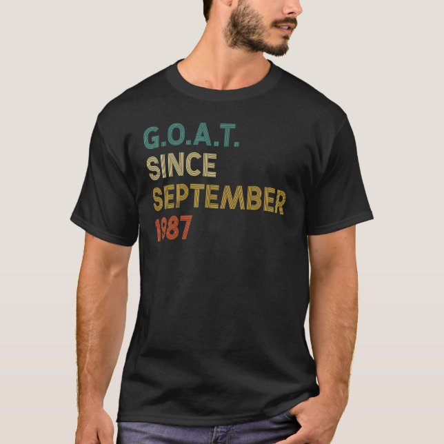 T-shirt 35e anniversaire 35 ans chèvre depuis le 19 septem (Devant)