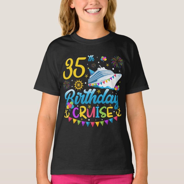 T-shirt 35e anniversaire Croisière B-Day Fille (Devant)