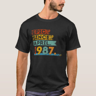 T-shirt 35E Anniversaire De 35 Ans Epic Depuis Avril 198