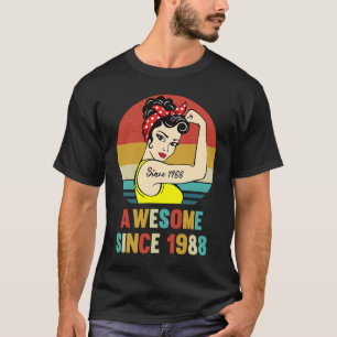 T-shirt 35e anniversaire Décoration stupéfiant depuis 1988