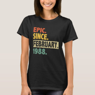 T-shirt 35e anniversaire Epic depuis février 1988 35 ans O