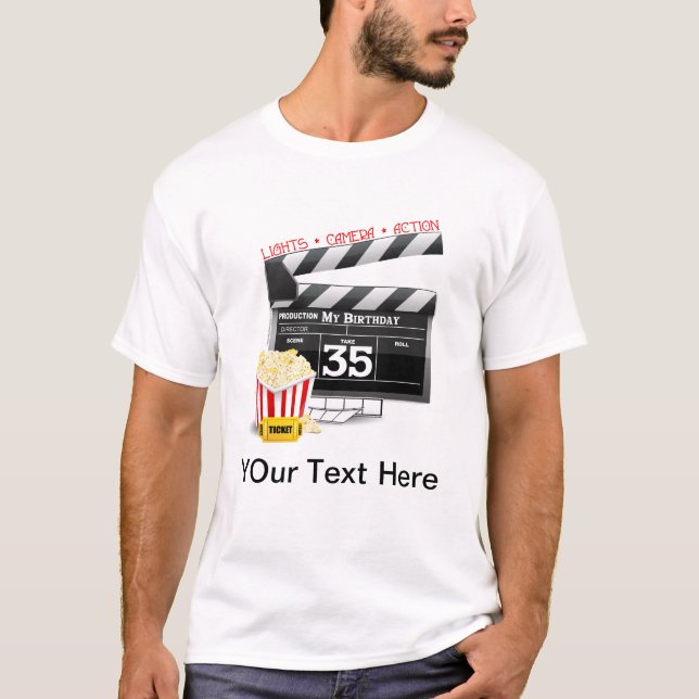 T-shirt 35e anniversaire Hollywood Movie Party (Devant)